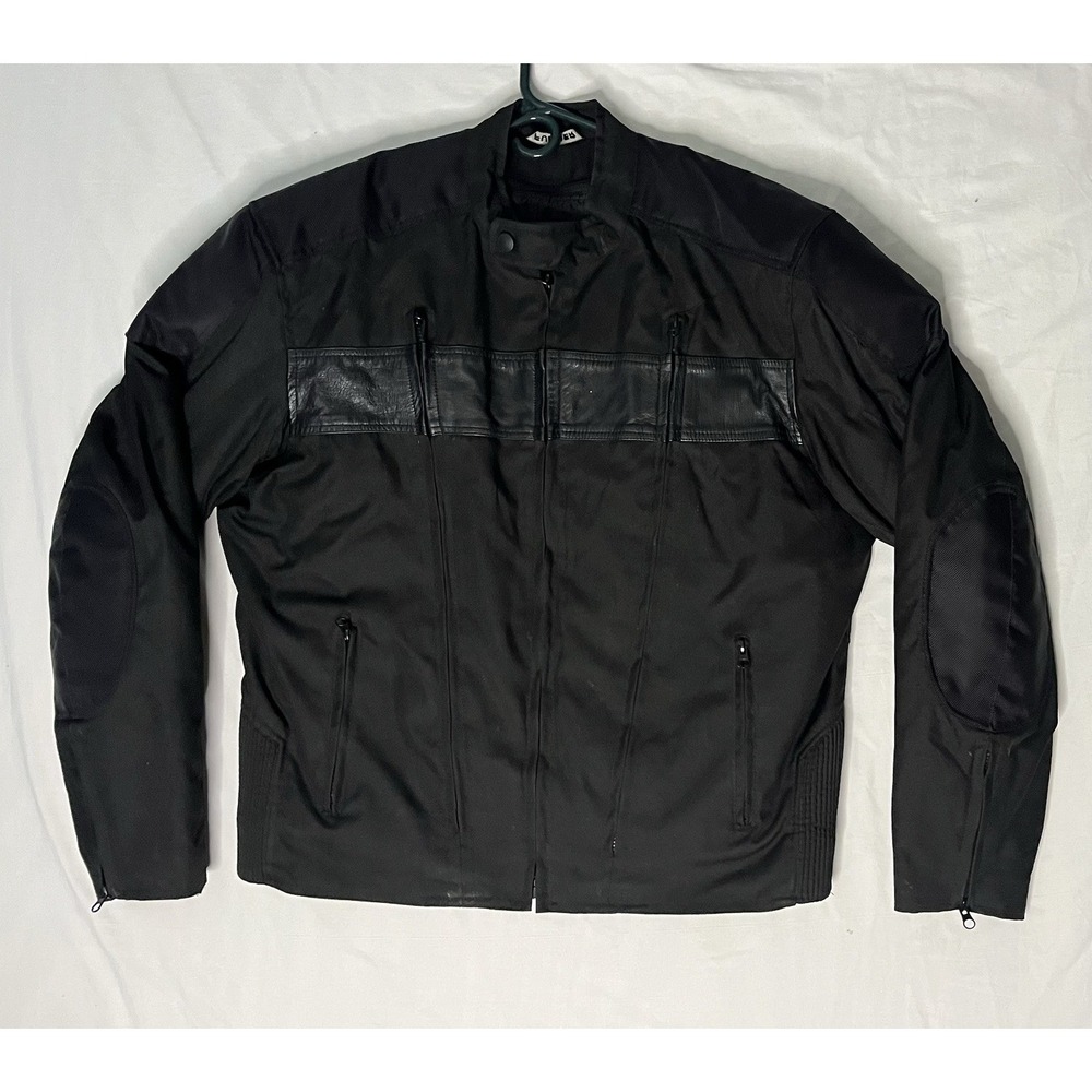 Fulmer Motorcycle Jacket Men's XL Black Armoured Shoulder Elbow Removable Liner